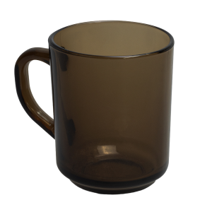 Brown smoked glass mug