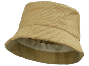 Tan corduroy bucket hat